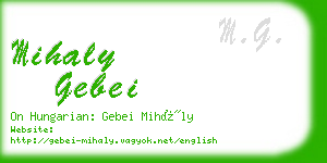 mihaly gebei business card